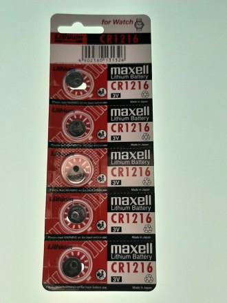 Батарейка для часов. Maxell CR1216 3.0V 36mAh 12.5x1.6mm Литиевая
Поставка из Ев. . фото 3