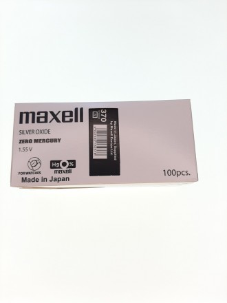 Батарейка для часов. Maxell SR920W (370) 1.55V 40mAh 9,5x2.05mm Серебрянно-цинко. . фото 8