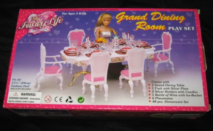 Кукольная мебель Глория Gloria 2312 Столовая Grand Dining Room
Состав набора: бо. . фото 2