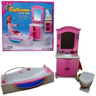 ​Кукольная мебель Gloria Глория 24020 Ванная комната принцесы Барби
Данный набор. . фото 4