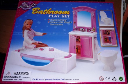 ​Кукольная мебель Gloria Глория 24020 Ванная комната принцесы Барби
Данный набор. . фото 3