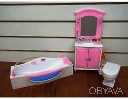 ​Кукольная мебель Gloria Глория 24020 Ванная комната принцесы Барби
Данный набор. . фото 1