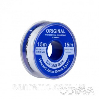 Фум лента (синий) SD Plus SD262BW15 - герметик, применяется для создания надежно. . фото 1