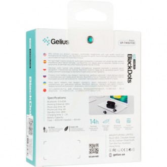 Gelius Pro BlackDots GP-TWS010B — беспроводные наушники 2-в-1, сочетающие премиа. . фото 8