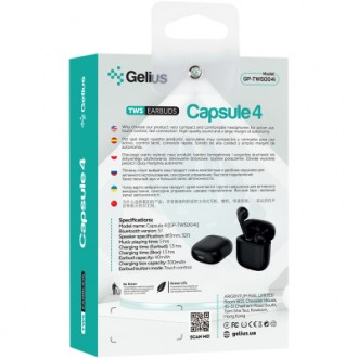 Stereo Bluetooth Headset Gelius Pro Capsule 4 GP-TWS-004i
Capsule 4 – это усовер. . фото 9