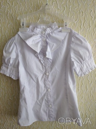 Нарядная блузка,рубашка,школьная блузка,рубашка в школу на девочку 8-10 лет.
Со. . фото 1