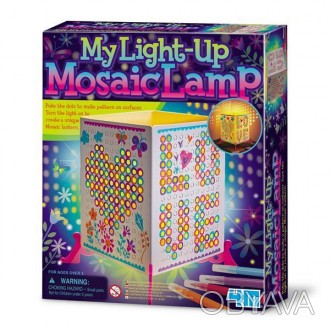 Создайте красивый ночник своими руками с набором для творчества 4M. Лампа-мозаик. . фото 1