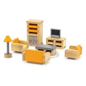 Детский деревянный набор игрушечной мебели для кукол Viga Toys PolarB Гостиная к. . фото 3