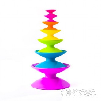 Toys Spoolz – уникальная игрушечная пирамидка с приятной текстурой и потря. . фото 1