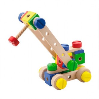 Из деревянного конструктора Viga Toys, 53 элемента, можно построить машинку, вер. . фото 7
