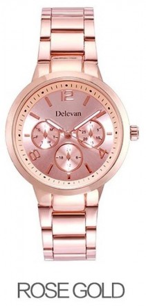 Delevan 1130 кварцевые женские часы со стальным браслетом

Цвет - золотистый
. . фото 2