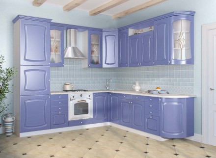 Предлагаем кухонные угловые гарнитуры КС на заказ, классические крашеные фасады.. . фото 6