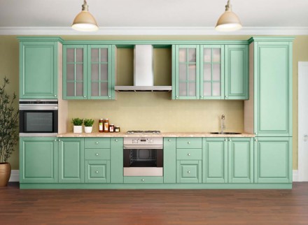 Предлагаем кухонные угловые гарнитуры КС на заказ, классические крашеные фасады.. . фото 9