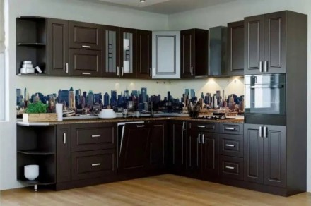 Предлагаем кухонные угловые гарнитуры КС на заказ, классические крашеные фасады.. . фото 5