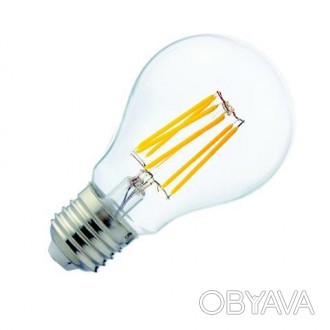 Лампа світлодіодна "Filament Globe - 6" 6W A60 Е27 4200К. . фото 1