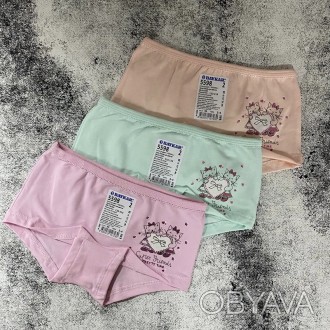 Труси-шорти для дівчинки Baykar, Арт. 5598 комплект 3 шт
Колір: м'ятний, рожевий. . фото 1