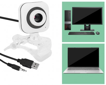 
 Веб камера с USB-подключением оборудована встроенным микрофоном и двойной зерк. . фото 5