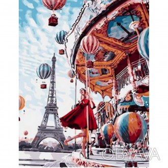  Товар на сайте >>>Раскраска по номерам 40*50см "Атракцион в Париже" карт.уп (хо. . фото 1