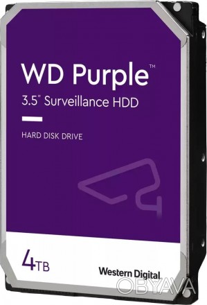 Накопитель HDD SATA 4.0TB WD Purple 5400rpm 256MB 
 
Отправка данного товара про. . фото 1