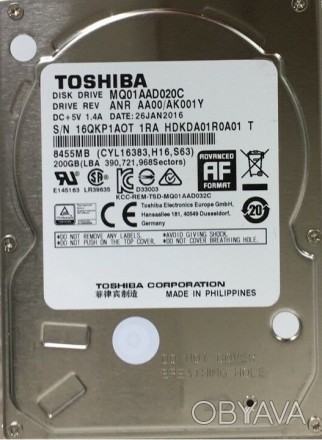 Накопитель HDD 2.5" SATA 200GB Toshiba 8MB 4200rpm 
 
Отправка данного товара пр. . фото 1