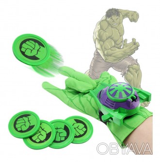 Перчатка - оружие Халка с вылетающими дисками - Hulk glove
Возраст: 5+ 
Особенно. . фото 1