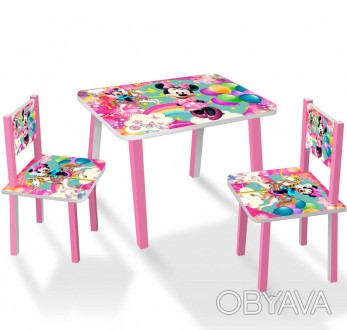 Набор мебели - столик и 2 стульчика "Minnie Mouse" (Минни Маус) арт. C 085
Компл. . фото 1