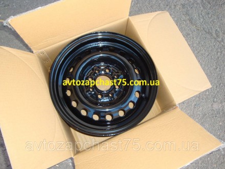 Колесний диск сталевий чорний на автомобілі Ваз 2101, 2102, 2103, 2104, 2105, 21. . фото 2
