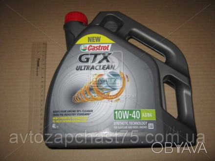 Олива моторна напівсинтетична Castrol GTX Ultra Clean 10w-40 A3/B4 , 4 літри.
Ол. . фото 1