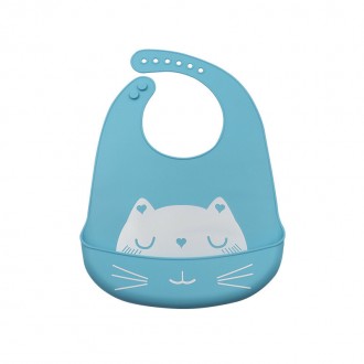 Детский нагрудник CUMENSS Cat Light Blue слюнявчик силиконовый с карманом. Запорожье. фото 1 Детский нагрудник CUMENSS Cat Light Blue слюнявчик силиконовый с карманом. Запорожье. фото 1
