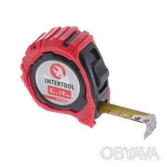 Рулетка з фіксатором 5 м * 19 мм ;Магніт ; INTERTOOL MT-0505. . фото 1 Рулетки INTERTOOL – чудове рішення для вимірювання будь-яких величин з високою т. . фото 1