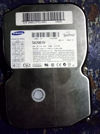 Жесткий диск HDD Samsung 20GB IDE. Харьков. фото 1 Жесткий диск HDD Samsung 20GB IDE. Харьков. фото 1