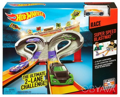 Ігровий набір трек Хот Вілс Шалені гонки Hot Wheels Super Speed ​​Blastway Track. . фото 1