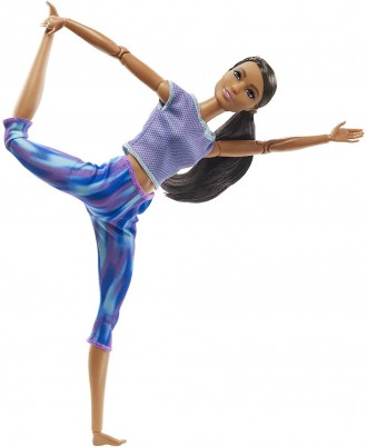  
Кукла Барби Йога Брюнетка из серии "Двигайся как Я" Оригинал Barbie Made to Mo. . фото 4
