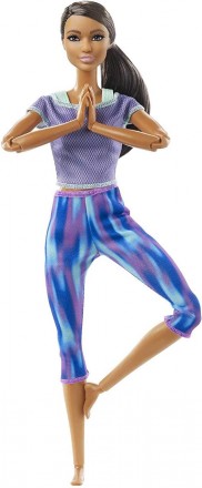  
Кукла Барби Йога Брюнетка из серии "Двигайся как Я" Оригинал Barbie Made to Mo. . фото 8