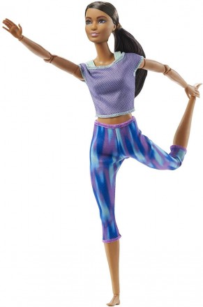  
Кукла Барби Йога Брюнетка из серии "Двигайся как Я" Оригинал Barbie Made to Mo. . фото 7