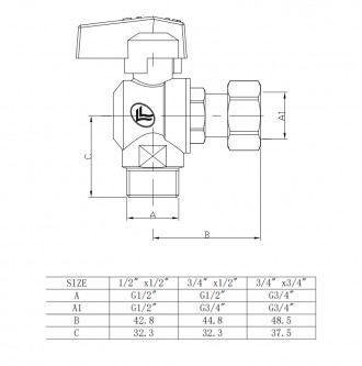 Артикул: 78-104
Кран шаровой угловой для подключения сантехнических приборов, бо. . фото 3