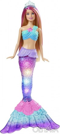 Барби русалка сяючий хвостик серії Дрімтопія Barbie Dreamtopia Twinkle Lights Me