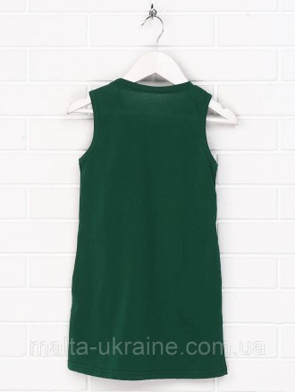 Это детское платье зеленого цвета с принтом – идеальный выбор для активных и сти. . фото 3