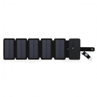 Туристична сонячна батарея - сонячна зарядка для телефону KKMOON 10W, 5В/1А код . . фото 4