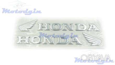 Объемные хромированные буквы Honda ( Хонда ) хромированные пластиковые буквы Хон. . фото 1