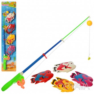 Детский игровой набор Рыбалка M 1606 U/R удочка с магнитом, 4 рыбки
на листе 14-. . фото 1