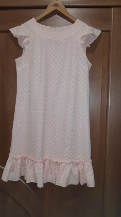 Продам нежно-розовое платье из хлопка. б/у. Размер 48-50.. . фото 2