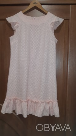 Продам нежно-розовое платье из хлопка. б/у. Размер 48-50.. . фото 1