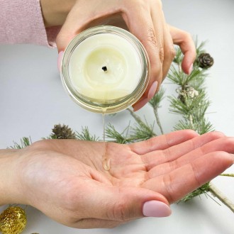 Соєва свічка Ziz, яку можна використовувати як крем для рук або масажне масло. С. . фото 4