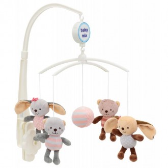 Детский музыкальный механический мобиль для кроватки Baby Mix Котики и кролики, . Киев. фото 1 Детский музыкальный механический мобиль для кроватки Baby Mix Котики и кролики, . Киев. фото 1