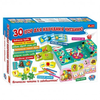 Детский большой набор "30 игр для обучения чтению" Ranok Creative, от 5 лет, на . Киев. фото 1