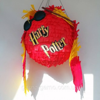 Червона Пиньята harry potter гарри поттер пината бумажная для праздника шар Пінь. . фото 2