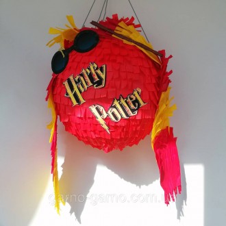 Червона Пиньята harry potter гарри поттер пината бумажная для праздника шар Пінь. . фото 3
