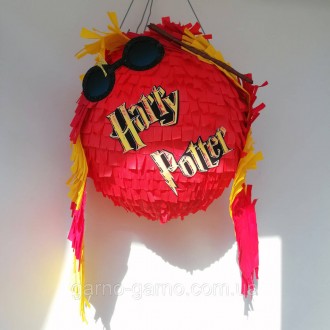 Червона Пиньята harry potter гарри поттер пината бумажная для праздника шар Пінь. . фото 4