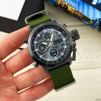 Часы AMST 3003 Black-Black Green Wristband 
Отправка по всей Украине "новой почт. . фото 3